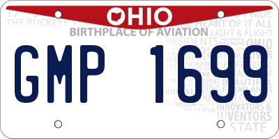 OH license plate GMP1699