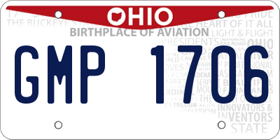 OH license plate GMP1706