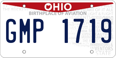 OH license plate GMP1719