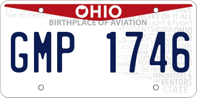 OH license plate GMP1746