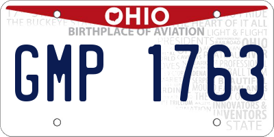OH license plate GMP1763