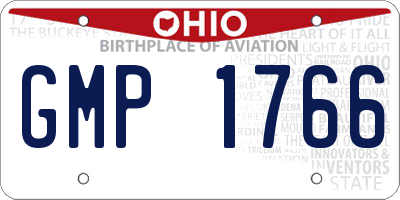 OH license plate GMP1766