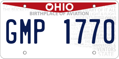 OH license plate GMP1770
