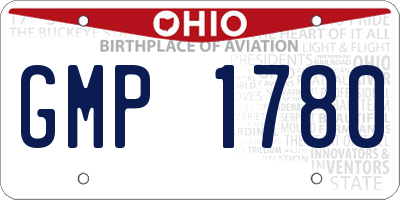 OH license plate GMP1780