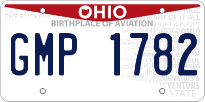 OH license plate GMP1782