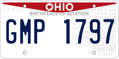 OH license plate GMP1797