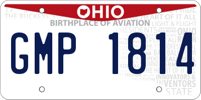 OH license plate GMP1814