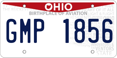 OH license plate GMP1856