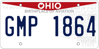 OH license plate GMP1864