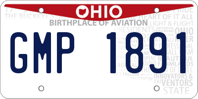 OH license plate GMP1891