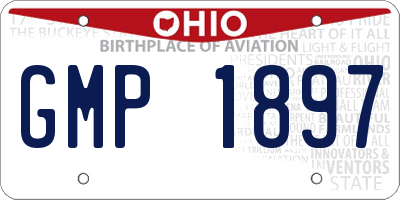 OH license plate GMP1897