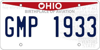 OH license plate GMP1933