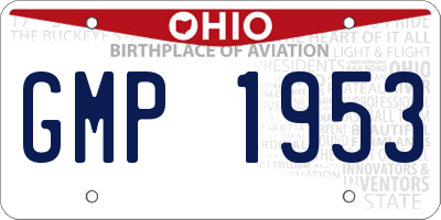 OH license plate GMP1953