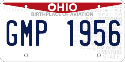 OH license plate GMP1956