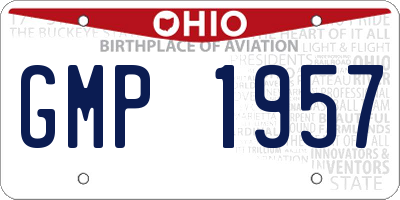 OH license plate GMP1957
