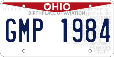OH license plate GMP1984