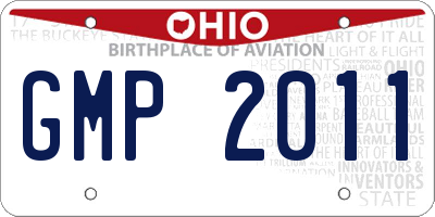 OH license plate GMP2011