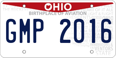 OH license plate GMP2016