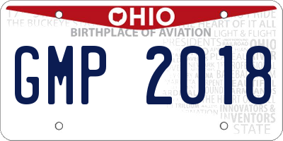 OH license plate GMP2018