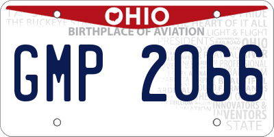 OH license plate GMP2066