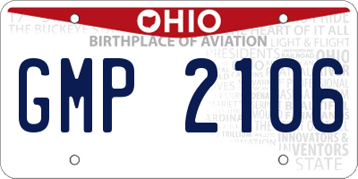 OH license plate GMP2106
