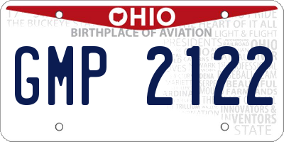 OH license plate GMP2122