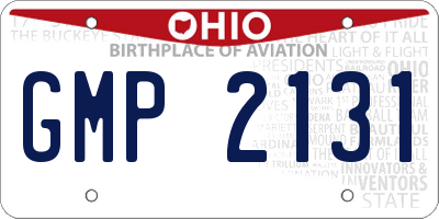 OH license plate GMP2131