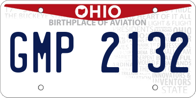 OH license plate GMP2132