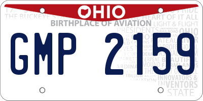 OH license plate GMP2159