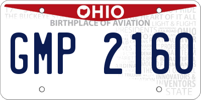 OH license plate GMP2160