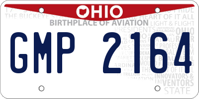 OH license plate GMP2164