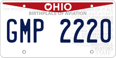 OH license plate GMP2220