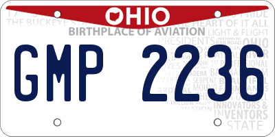 OH license plate GMP2236