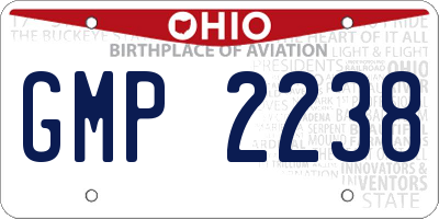OH license plate GMP2238