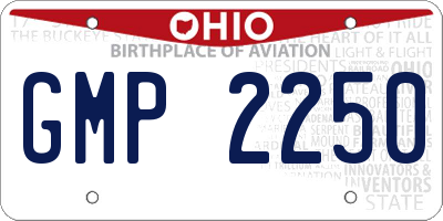 OH license plate GMP2250