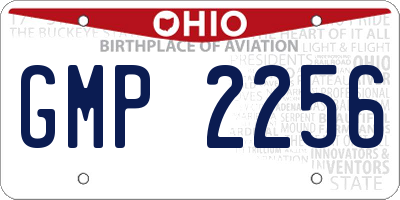 OH license plate GMP2256
