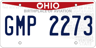 OH license plate GMP2273