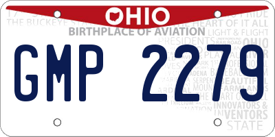 OH license plate GMP2279