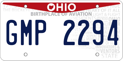 OH license plate GMP2294