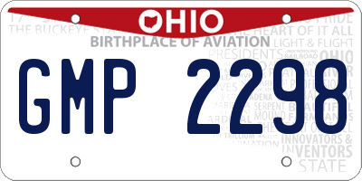 OH license plate GMP2298