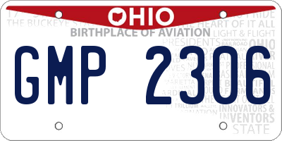 OH license plate GMP2306