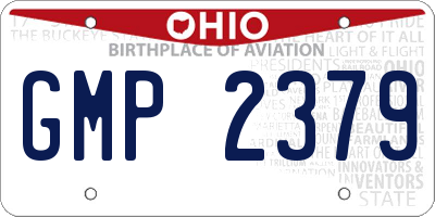 OH license plate GMP2379