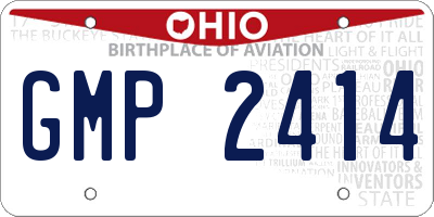 OH license plate GMP2414