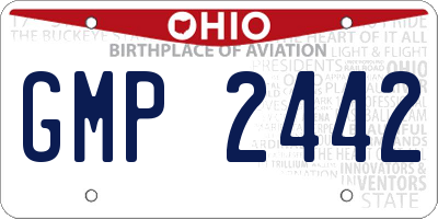 OH license plate GMP2442