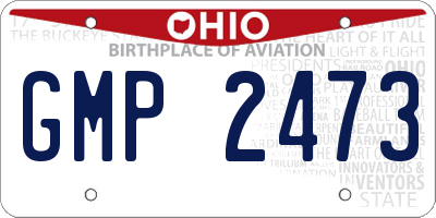 OH license plate GMP2473