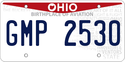 OH license plate GMP2530