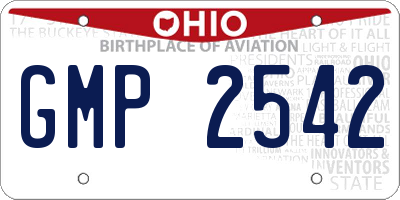 OH license plate GMP2542