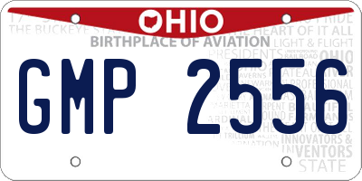 OH license plate GMP2556