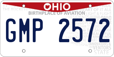 OH license plate GMP2572