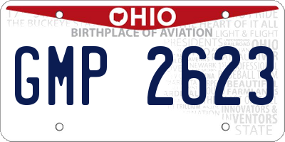 OH license plate GMP2623